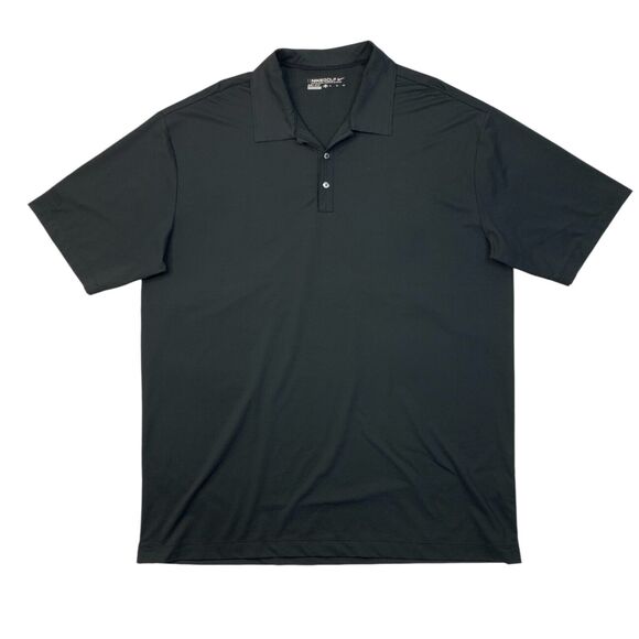 Nike Polo Shirt Mens XL Extra Large Black Elite Series Dri Fit Performance Golf - Picture 1 of 11